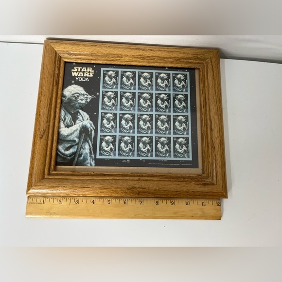 Star Wars Yoda Jedi Master 41¢ USPS UNCUT USA STAMP SHEET FRAME #4615 - Picture 2 of 8